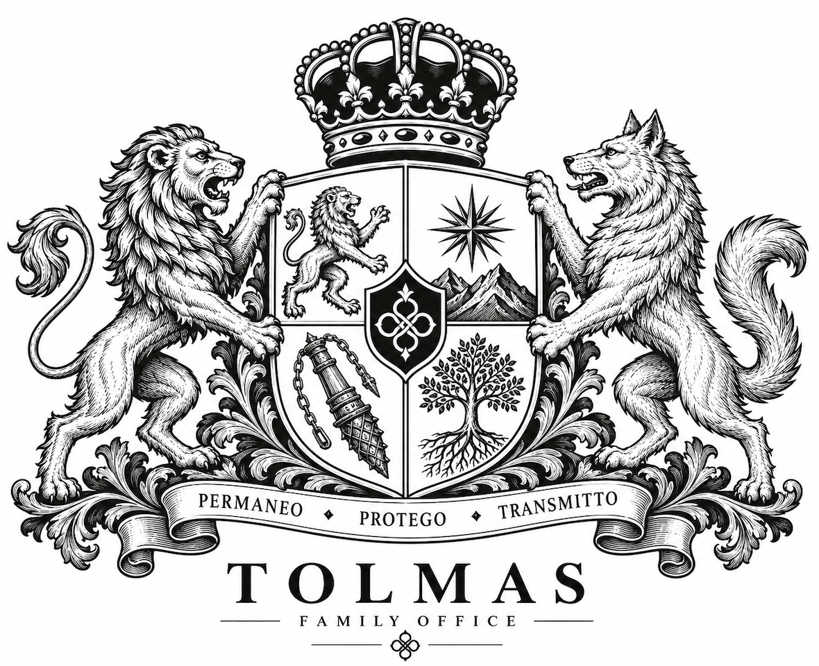 Tolmas family heraldic emblem